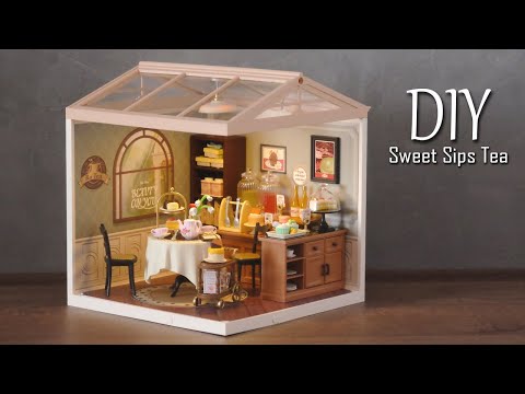 [4K] ROLIFE Sweet Sips Tea || DIY Miniature Dollhouse Kit - Relaxing Satisfying VideoBubble Tea