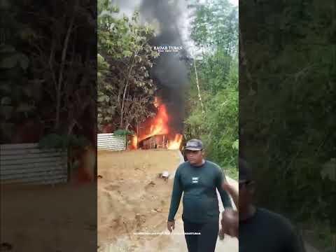 Gudang Diduga Ilegal di Tuban Terbakar Hebat, Api Berasal dari Truk Pengangkut Aspal