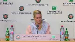 Press Conference of Maria Kirilenko in Roland Garros 2013