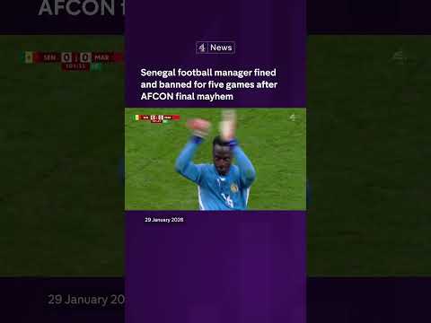 Senegal manager fined after AFCON final chaos