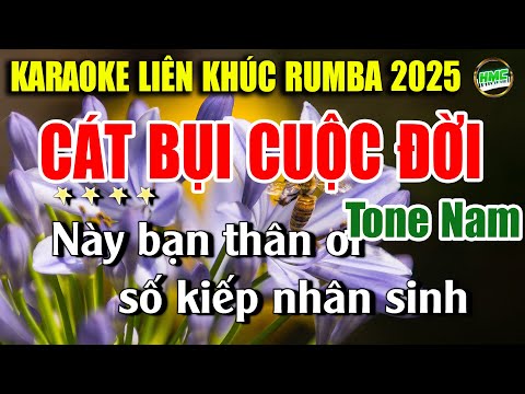 Karaoke Liên Khúc Trữ Tình Tone Nam Dễ Hát | Nhạc Vàng BOLERO Tuyển Chọn – CÁT BỤI CUỘC ĐỜI