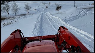 Taking The Backhoe Off The Kubota L5240 & Plowing Snow #kubota  #plowingsnow
