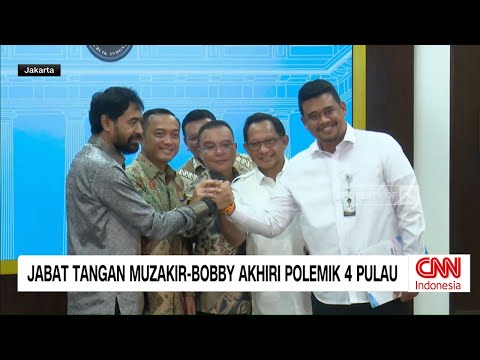 Jabat Tangan Muzakir-Bobby Akhiri Polemik 4 Pulau
