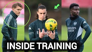 🔥Saka, Odegaard & Calafiori Are Back Ahead of Wolves | INSIDE TRAINING 