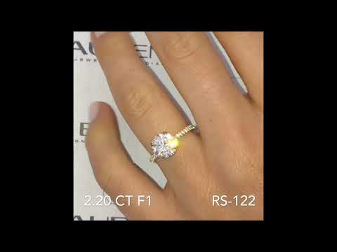 2.2 ct Round Moissanite Yellow Gold Signature Wrap Ring