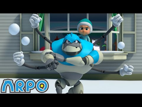 Snowball Showdown - Ready Steady Throw❄️🌨️| Baby Daniel and ARPO The Robot |Funny Cartoons for Kids