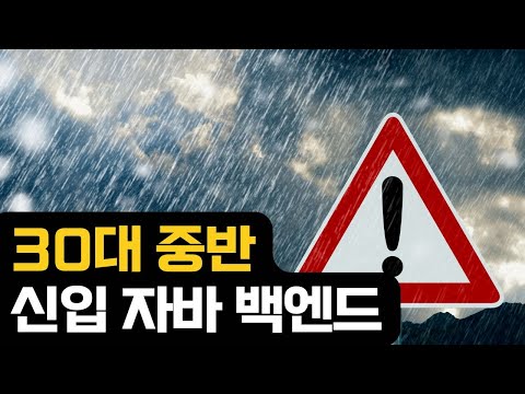 30대 중반 신입 자바 백엔드