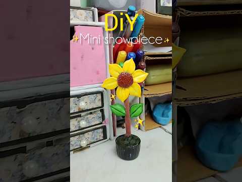 DIY by 👉 mini flower showpiece 🤩#crafteryashika  #shorts #youtube
