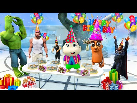 Frankllin SAVE Tung Tung Tung Sahur ON Shinchan Happy Birthday 🎉 | GTA 5