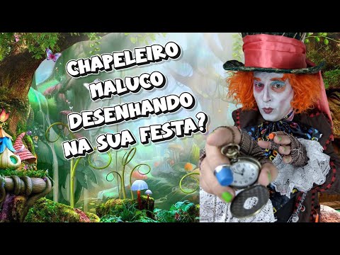 O Chapeleiro Maluco Desenhista! 🎨 Surpreendendo em Festas com Arte Ao Vivo! #FestasTematicas