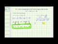 Quadratic Equations and Factoring
