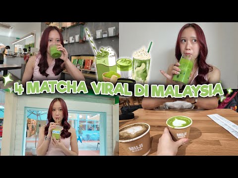 SEHARIAN MINUM MATCHA !! COBAIN 4 MATCHA VIRAL DI MALAYSIA