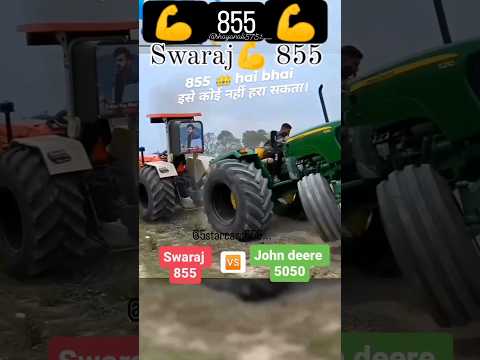 Swaraj 855 FE ❤️ vs John deere 5050 DI tochan king 💚 tractor tochan mukabla 🚜 #shorts #trending