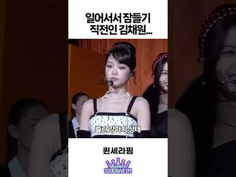 일어서서 잠들기 직전인 김채원 ㅋㅋㅋ