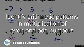 Identify arithmetic patterns in multiplication of even and odd numbers