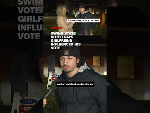 Swing state voter says girlfriend influenced his vote