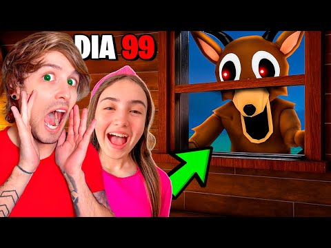 MINHA FILHA e EU TENTANDO SOBREVIVER 99 DIAS NA FLORESTA no ROBLOX *Deu ruim...