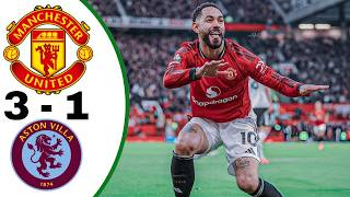 Mancheste United 3-1 Aston Villa Match Highlights Cunha Casemiro And Sesko Goals.
