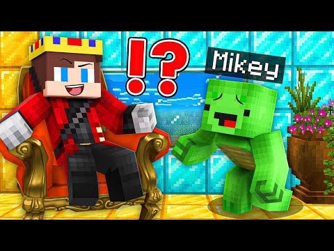 JJ Became a King to Troll Mikey in Minecraft Challenge - Maizen JJ and Mikey Pranks Trolling