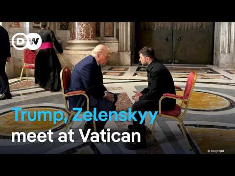 Trump, Zelenskyy meet on sidelines of Pope Francis' funeral | DW News