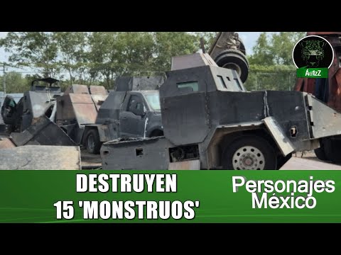 FGR destruye en Tamaulipas 15 vehículos ‘monstruos’ con blindaje artesanal