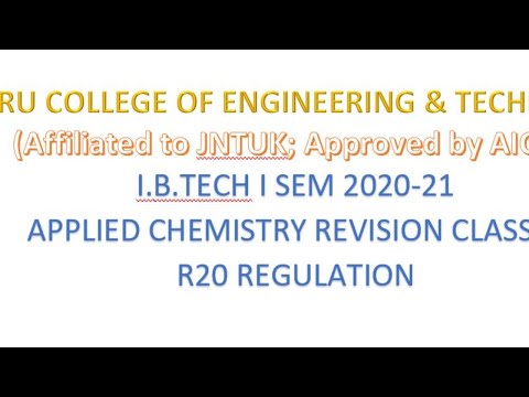 APPLIED CHEMISTRY REVISION CLASSES FOR ECE & AI&DS-03