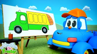 Learn to Draw a Garbage Truck with Hector the Tractor, Best Fun Educational Videos for Children