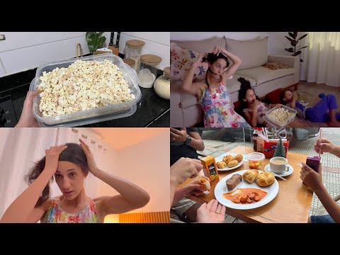 Sexta-feira à noite | como faço pra ter o cabelo sempre arrumado | pipoca doce + manhã de sábado