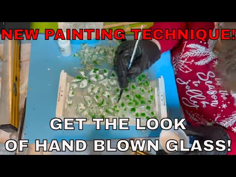 How to Paint Glass to Look Like Hand Blown Colored Glass Glass & Resin Art Christmas Tree