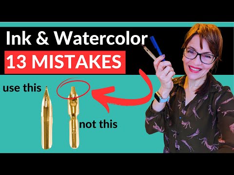 Ink Mistakes! (Pen And Watercolor Tutorial for Beginners)