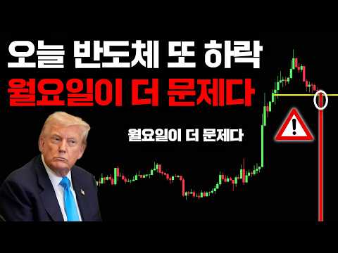 반도체 왜 또 빠졌나? 다음주 월요일 더 위험합니다