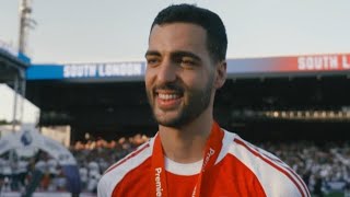 Mikel Merino reacts to Winning the 2025/26 Premier league season 