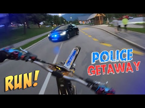 Escaped Police In Last Moment - Dirt Bike Trial Riding In National Park