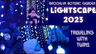 Brooklyn Botanic Garden Lightscape 2023 Traveling with Twins