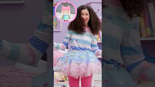 A Sparkly Fluffy Colorful Tutu for You-you! | GABBY'S DOLLHOUSE CRAFT ROOM