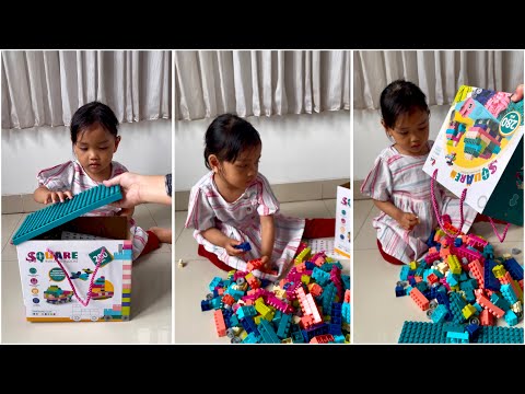 Unboxing mainan edukasi balok susun