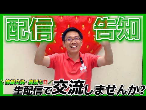 【いちご栽培】📣一緒に“今”を共有しましょう！生配信告知📣💬