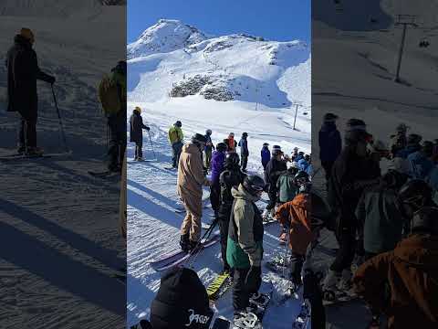 Whistler Peak Chair Lines and dropping Air Jordan.
