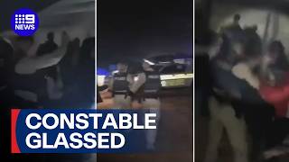 Sentence outrage after constable glassed | 9 News Australia