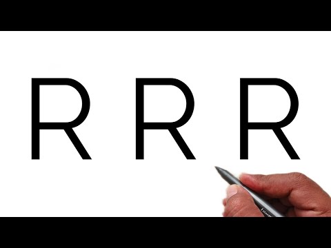 How to draw beautiful drawing from letter R | Easy design drawing tutorial video | Letter Drawing