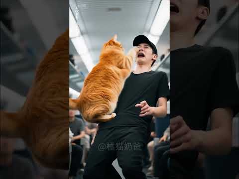 The orange cat actually jumped off the railway tracks! The reason turned out to be...