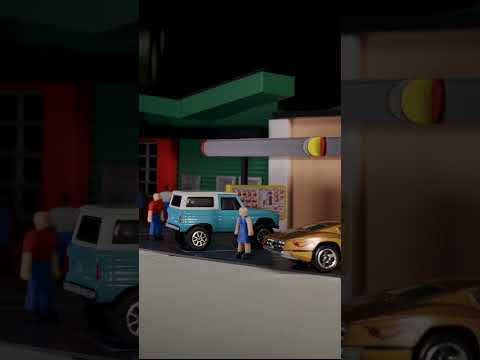 Sonic Drive-In Restaurant Model - 3D Printed Diorama