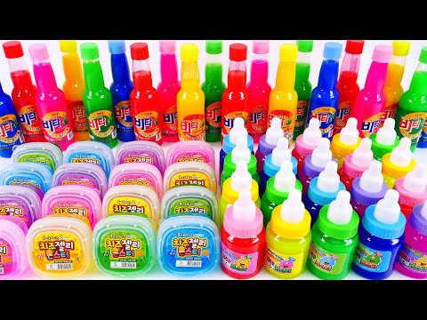 Satisfying Video l Mixing Random Things Into Store Bought Rainbow Glossy Slime l ASMR #ToyTocToc