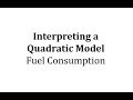 Fuel Consumption and Quadratic Models