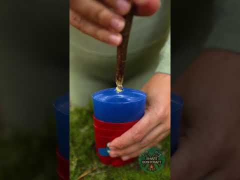 TERRIFYING encounter in the woods leads to DIY instant fire 😰🔥 #shorts