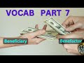 Vocabulary and Benefactor Concepts