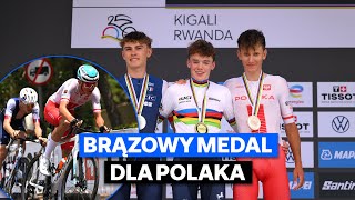 🇵🇱🥉 Jan Jackowiak 3. w wyścigu ze startu wspólnego juniorów na MŚ w kolarstwie. Zobacz skrót!