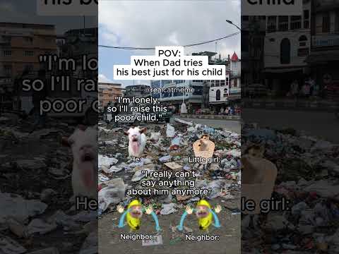 CAT MEMES ๐ฑ when Dad tries his best just for his child #catmemes #relatable #shorts