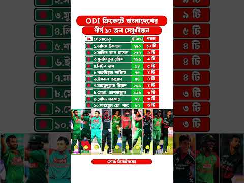 ODI ক্রিকেটে বাংলাদেশের শীর্ষ ১০ জন সেঞ্চুরিয়ান  #comparison #cricket #bangladesh