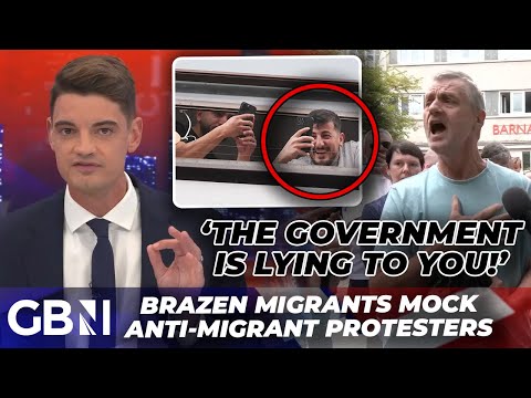 Ben Leo Fumes as Immigrants MOCK Protesters Outside London Hotel - 'The Government is Lying to You!'